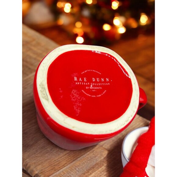Rae Dunn Red Mug "Noel" with Santa Hat Artisan Collection Coffee Mug 16 oz - Picture 8 of 9